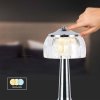 Lampka stołowa nocna V-TAC 1W LED 26cm ładowanie USB ściemnianie chrom VT-1048 3000K-6000K 55lm